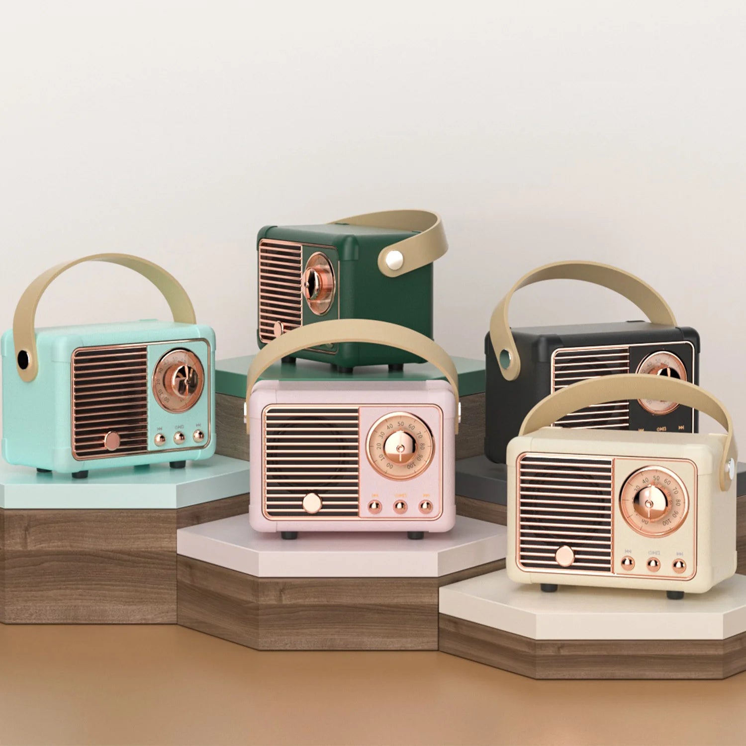 Pulse Tech Vintage Retro Hi-Fi Wireless Portable Speaker